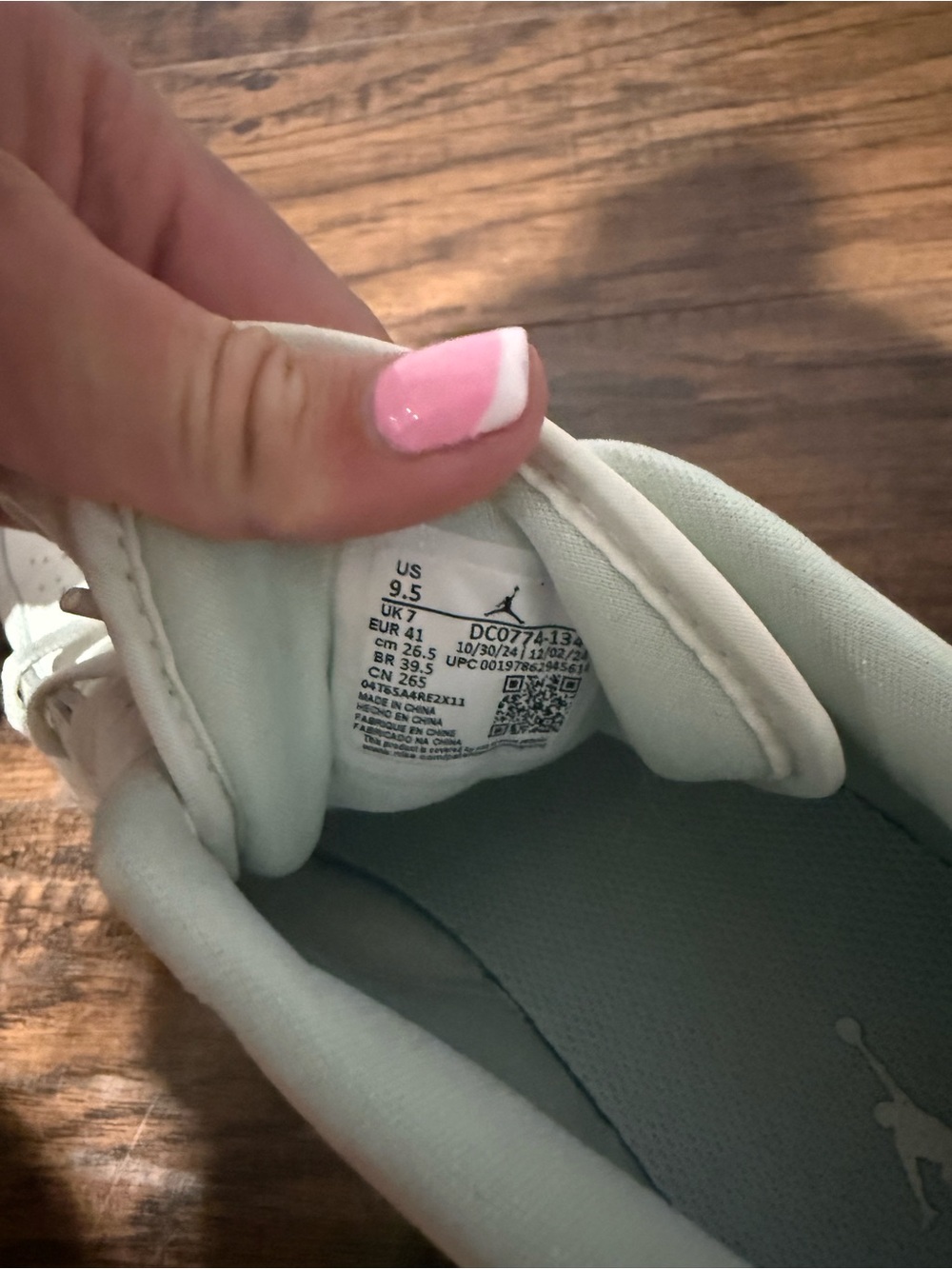 Jordan Women's Low Top Sneakers in Mint Accent - Picture 5 of 5